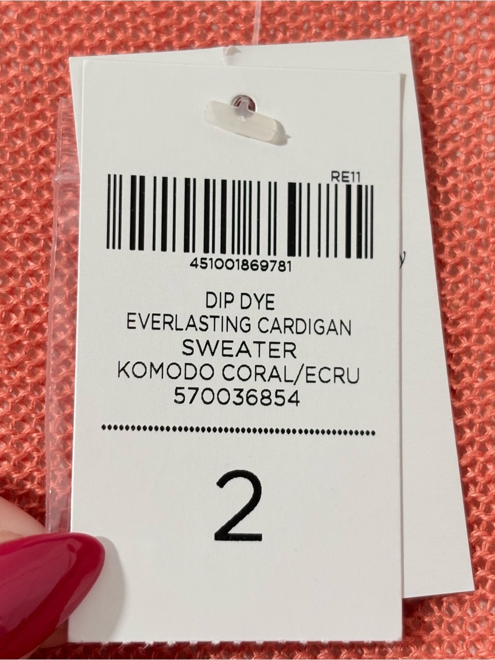NWT Chico’s “Everlasting Cardigan” ombre 100% linen cardigan sweater (size 2/L) - Picture 5 of 6